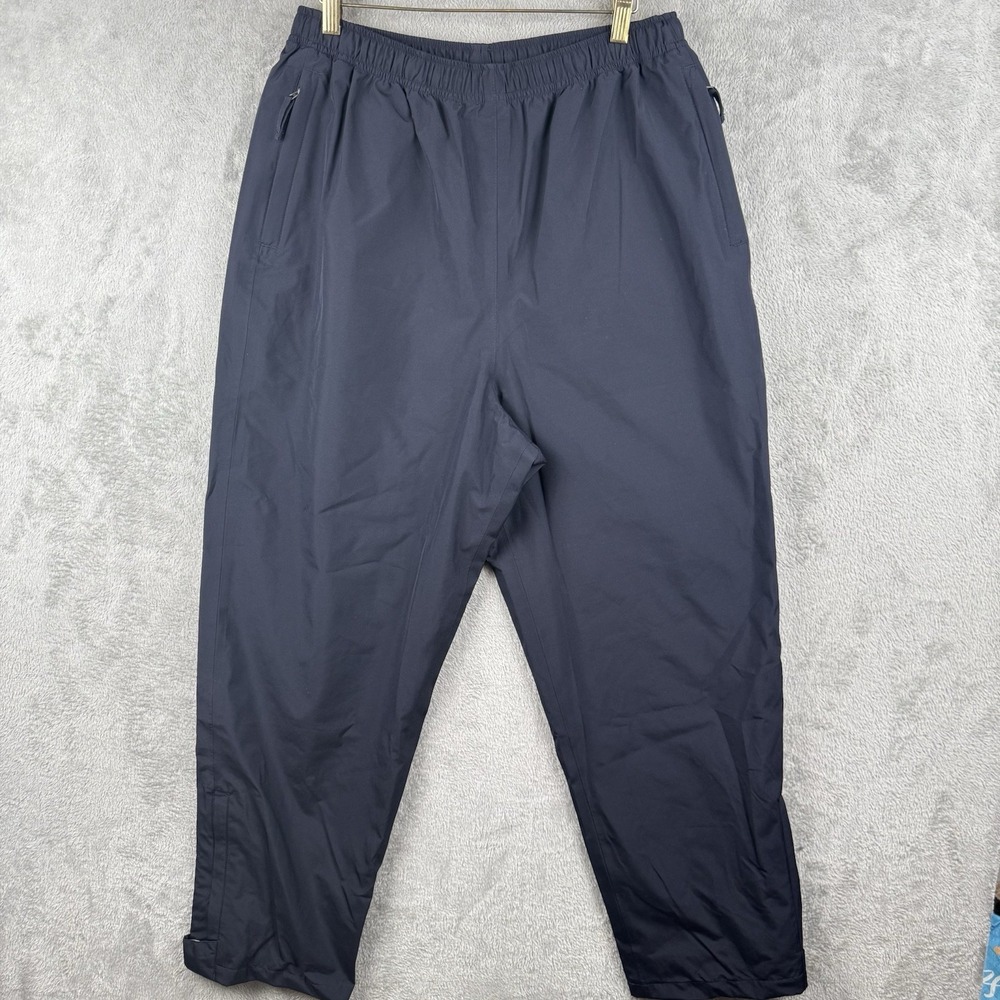 Lands' End Nylon Goretex Pants Women M 10-12 Black Hiking Camping Outdoor Snow